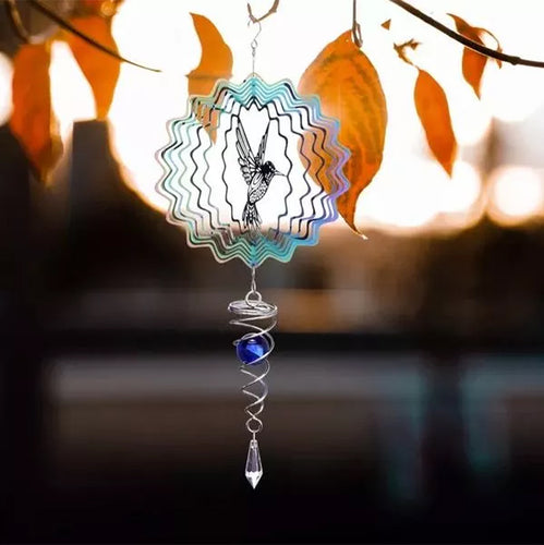 Kolibri hängendes Windspiel