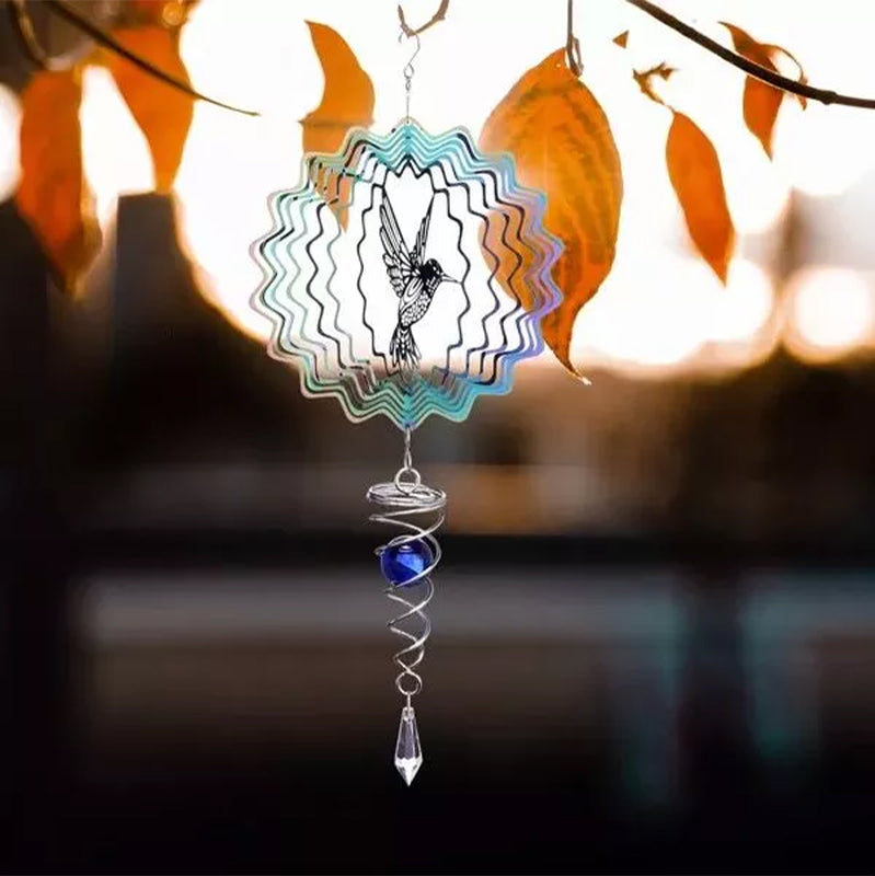 Kolibri hängendes Windspiel
