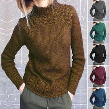 Laden Sie das Bild in den Galerie-Viewer, Damen Einfarbiger, strukturierter Pullover
