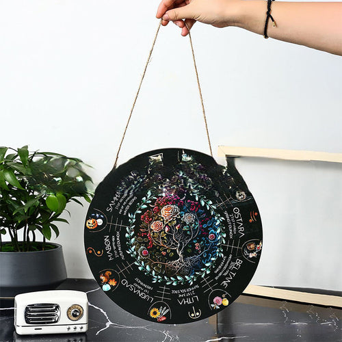 Hölzerne festliche Kalender-Türschild-Dekoration