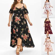 Laden Sie das Bild in den Galerie-Viewer, Bedrucktes sexy Trägerkleid für Damen