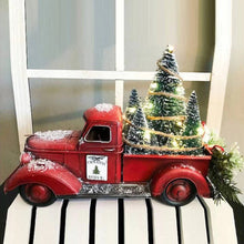 Laden Sie das Bild in den Galerie-Viewer, Roter Bauernhof-LKW Weihnachten Dekorationen