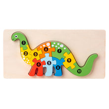 Laden Sie das Bild in den Galerie-Viewer, Pädagogisches 3D-Holzpuzzle für Kinder