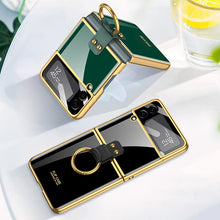 Laden Sie das Bild in den Galerie-Viewer, Hartrahmenabdeckung für Samsung Z Flip 3 mit Umhängeband