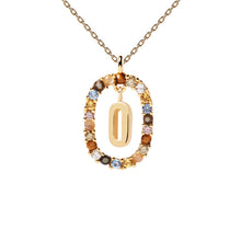 Laden Sie das Bild in den Galerie-Viewer, Bunte Kristall-Buchstabe-Halskette