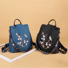 Laden Sie das Bild in den Galerie-Viewer, Vielseitiger Bestickter Leichter Diebstahlschutzrucksack