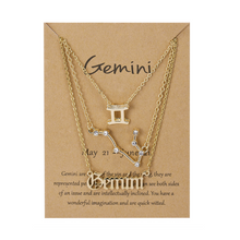 Laden Sie das Bild in den Galerie-Viewer, Kreative Halsketten mit zwölf Sternbildern (drei Stücke)