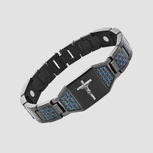Laden Sie das Bild in den Galerie-Viewer, Kohlefaser-Magnet-Titan-Stahl-Armband