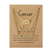 Laden Sie das Bild in den Galerie-Viewer, Kreative Halsketten mit zwölf Sternbildern (drei Stücke)