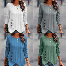 Laden Sie das Bild in den Galerie-Viewer, Langarm-Strickpullover mit Rundhalsausschnitt