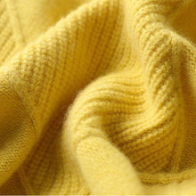 Laden Sie das Bild in den Galerie-Viewer, Einfarbiger Locker Gestrickter Pullover