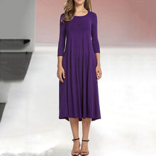 Laden Sie das Bild in den Galerie-Viewer, Neues Einfarbiges Elegantes Kleid Für Damen