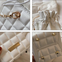 Laden Sie das Bild in den Galerie-Viewer, Karierte Umhängetasche mit Kordelzug