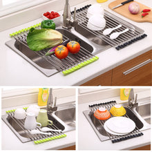 Laden Sie das Bild in den Galerie-Viewer, Faltbares Edelstahl Spüle Trockengestell