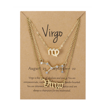 Laden Sie das Bild in den Galerie-Viewer, Kreative Halsketten mit zwölf Sternbildern (drei Stücke)