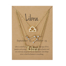 Laden Sie das Bild in den Galerie-Viewer, Kreative Halsketten mit zwölf Sternbildern (drei Stücke)