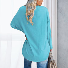 Laden Sie das Bild in den Galerie-Viewer, Damen Lockeres Langärmeliges Modisches T-Shirt mit V-Ausschnitt