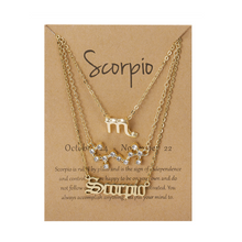 Laden Sie das Bild in den Galerie-Viewer, Kreative Halsketten mit zwölf Sternbildern (drei Stücke)