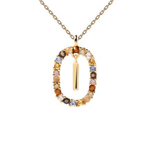 Laden Sie das Bild in den Galerie-Viewer, Bunte Kristall-Buchstabe-Halskette