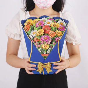 3D-Pop-Up-Blumenstrauß-Grußkarte