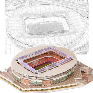 3D dreidimensionales Fußballfeld-Puzzle