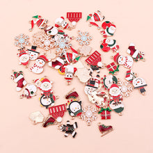 Laden Sie das Bild in den Galerie-Viewer, Weihnachten Schneemann und Schneeflocke Anhänger