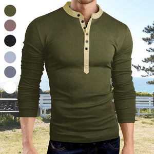 Muskel-T-Shirt mit Knopfleiste für Herren