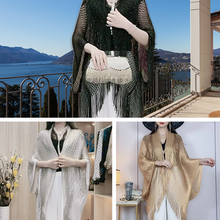Laden Sie das Bild in den Galerie-Viewer, Schal mit Quasten für Sonnenschutz