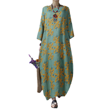 Laden Sie das Bild in den Galerie-Viewer, Vintage-Kleid mit Rundhalsausschnitt