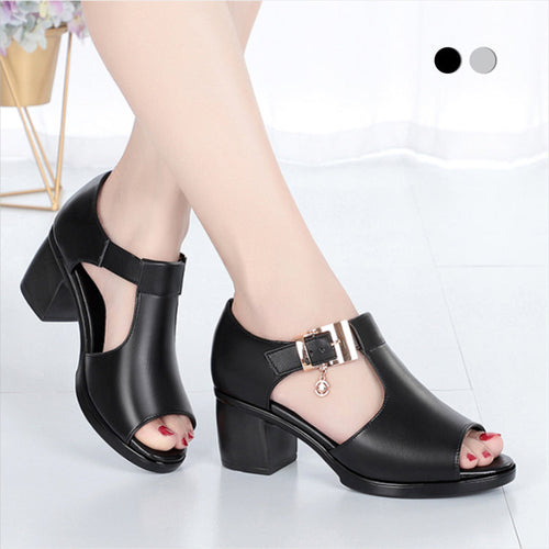 Bequeme und stylische Fischmaul-Sandalen mit Schnalle