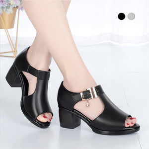 Bequeme und stylische Fischmaul-Sandalen mit Schnalle