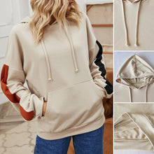 Laden Sie das Bild in den Galerie-Viewer, Damen Modischer Kapuzenpullover mit Farbblock