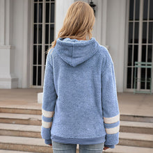 Laden Sie das Bild in den Galerie-Viewer, Lockerer Langärmliger Plüsch-Kapuzenpullover