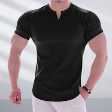 Laden Sie das Bild in den Galerie-Viewer, Kurzärmliges Einfarbiges Sportliches T-Shirt für Herren