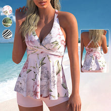 Laden Sie das Bild in den Galerie-Viewer, Bedruckter zweiteiliger Badeanzug für Damen in Übergröße