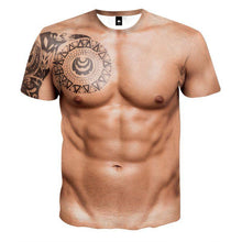 Laden Sie das Bild in den Galerie-Viewer, Muskel Tattoo Druck T-Shirt
