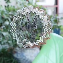 Laden Sie das Bild in den Galerie-Viewer, Rotierendes dekoratives Windspiel aus Edelstahl