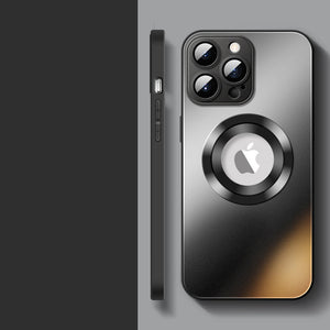 Magnetische iPhone-Hülle aus mattiertem Glas