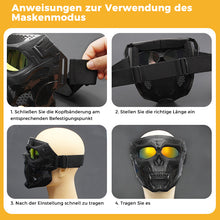 Laden Sie das Bild in den Galerie-Viewer, Radfahren Harley Goggles Totenkopfmaske