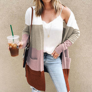 Kontrast-Strickjacke