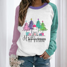 Laden Sie das Bild in den Galerie-Viewer, Farbe-Block Weihnachtsbaum T-Shirt
