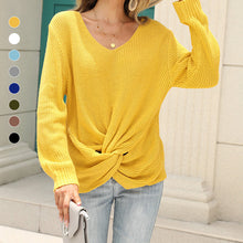Laden Sie das Bild in den Galerie-Viewer, Geknoteter Strickpullover für Damen