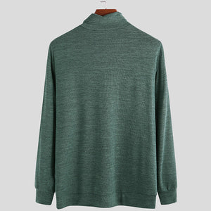 Langärmliger Strickpullover mit Rollkragen