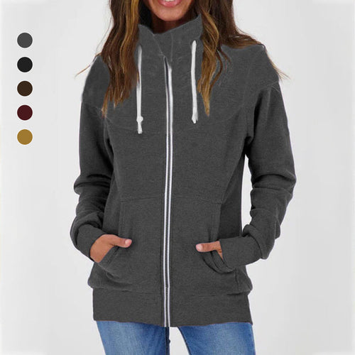 Fleece-Pullovermantel mit Reißverschluss