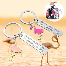 Laden Sie das Bild in den Galerie-Viewer, Motivierender Flamingo-Schlüsselanhänger