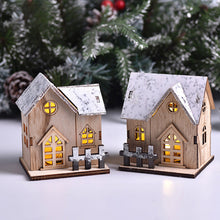 Laden Sie das Bild in den Galerie-Viewer, Weihnachtsdekoration LED Leuchtendes Blockhaus