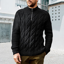 Laden Sie das Bild in den Galerie-Viewer, Einfarbiger Pullover mit Reißverschluss für Herren