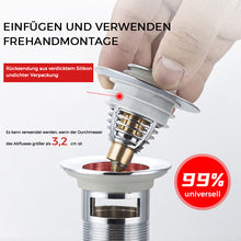 Laden Sie das Bild in den Galerie-Viewer, Universeller Abflussfilter aus Edelstahl für Waschbecken