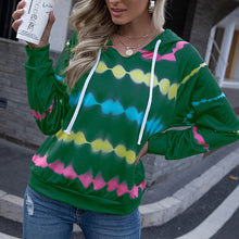 Laden Sie das Bild in den Galerie-Viewer, Übergroßer Langärmliger Kapuzenpullover mit Farbverlauf
