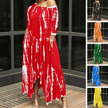 Laden Sie das Bild in den Galerie-Viewer, Unregelmäßiges Kleid mit Batikmuster